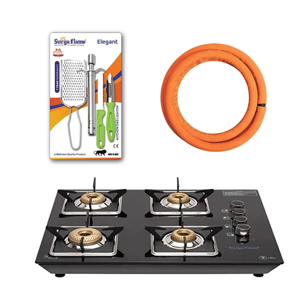 1 SF LPG STOVE 4B APOLLO SQUARE NA..vb|1 SF HOSE PIPE 1.5 MTR..|1 SF SPARK LIGHTER - CHROME (..