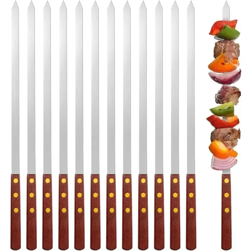 12 Pieces Skewers for Kabobs Grilling