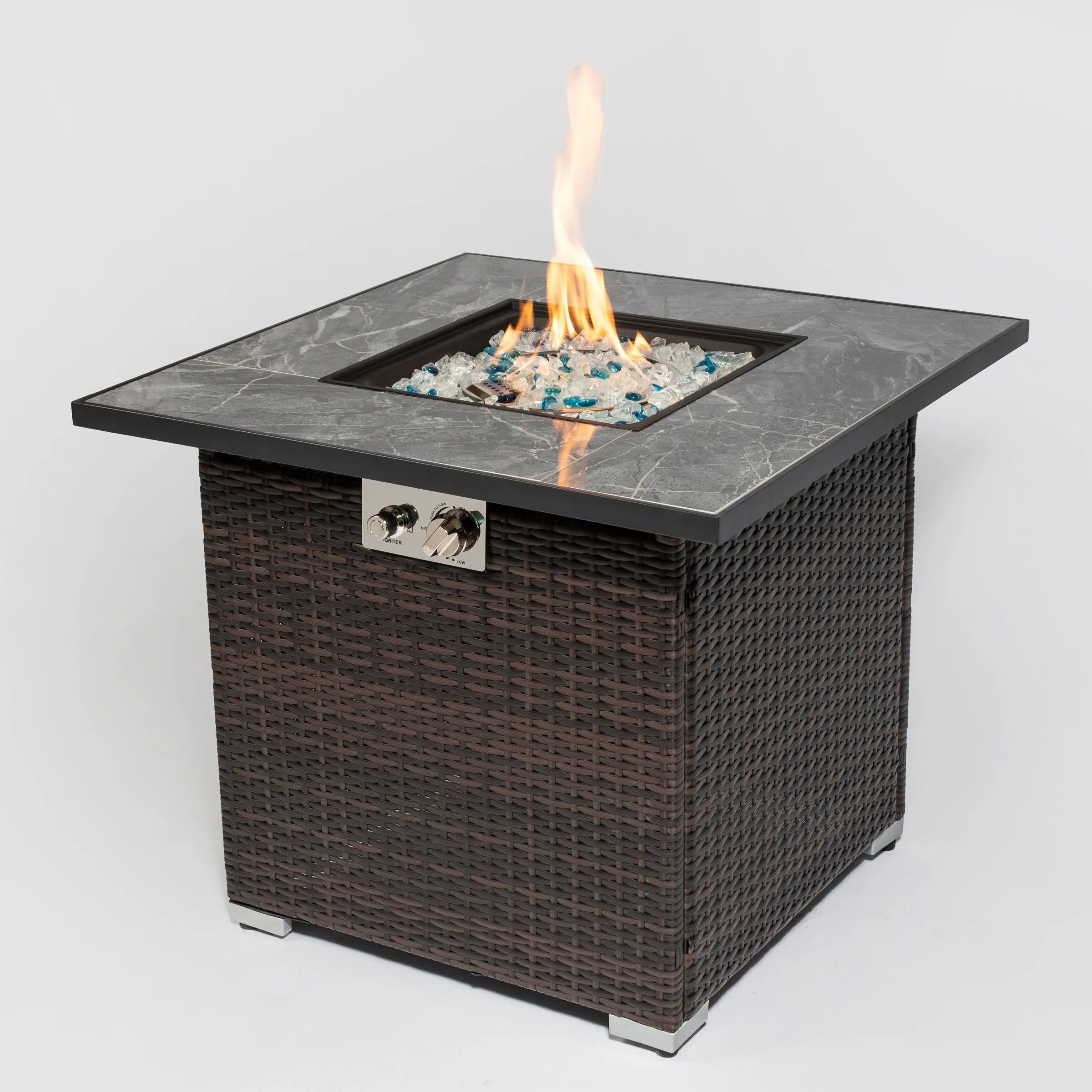 30-Inch Outdoor Fire Table Propane Gas Fire Pit Table