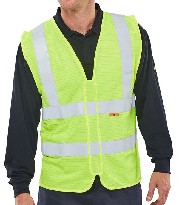 Beeswift Fire Retardant Hi-Vis Vest - {ALL COLOURS / SIZES}