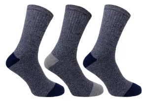 Bramble Mens Docks All Terrain Socks 3PK Mixed 6-11 Blue