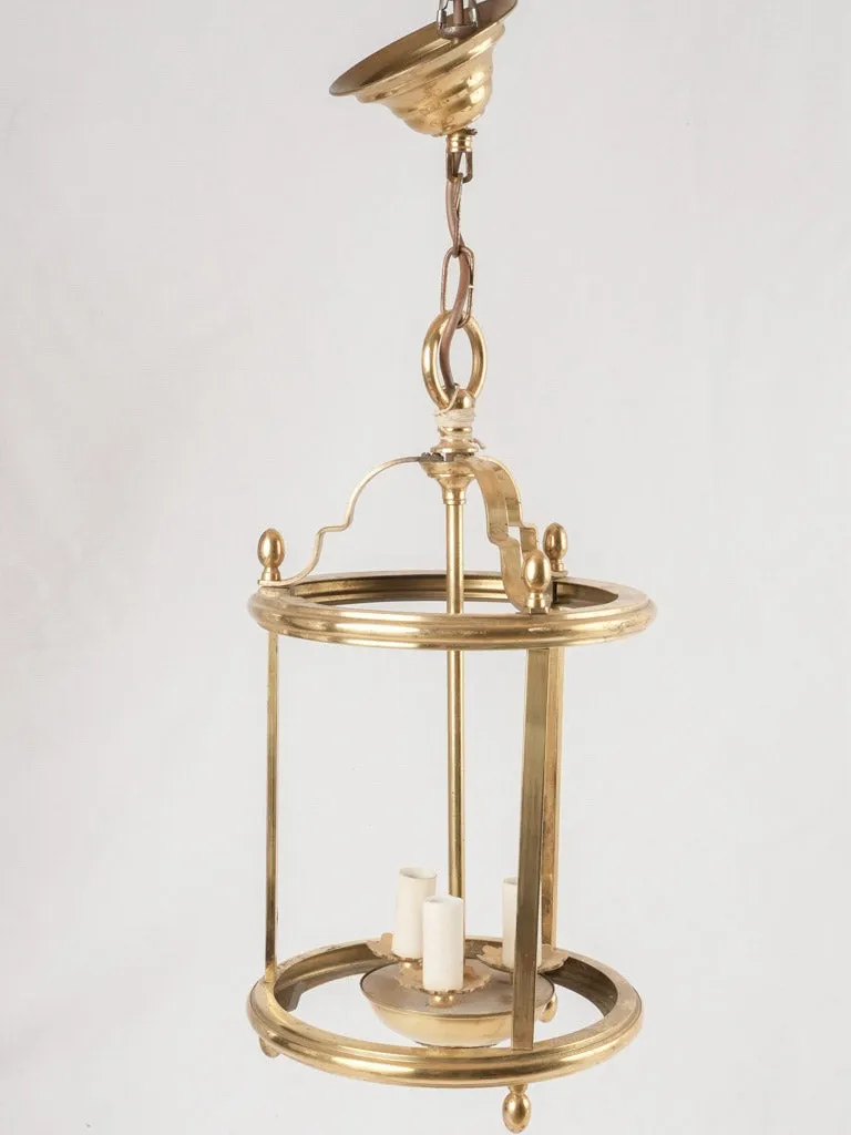 Brass 3 light lantern - 1950s - 17¾"