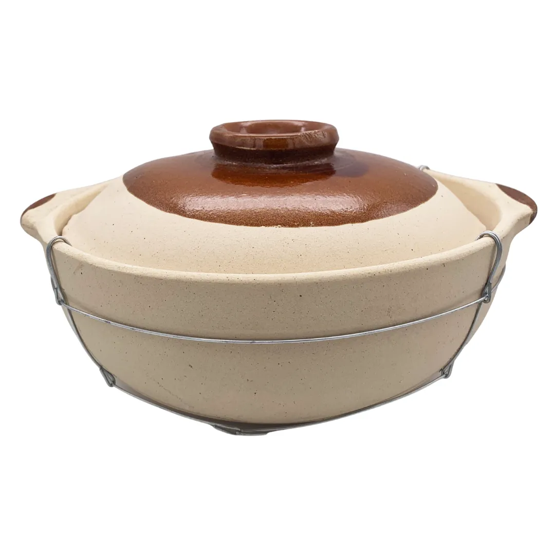 Chinese 2 Handled Clay Pot (Wired) 25cm