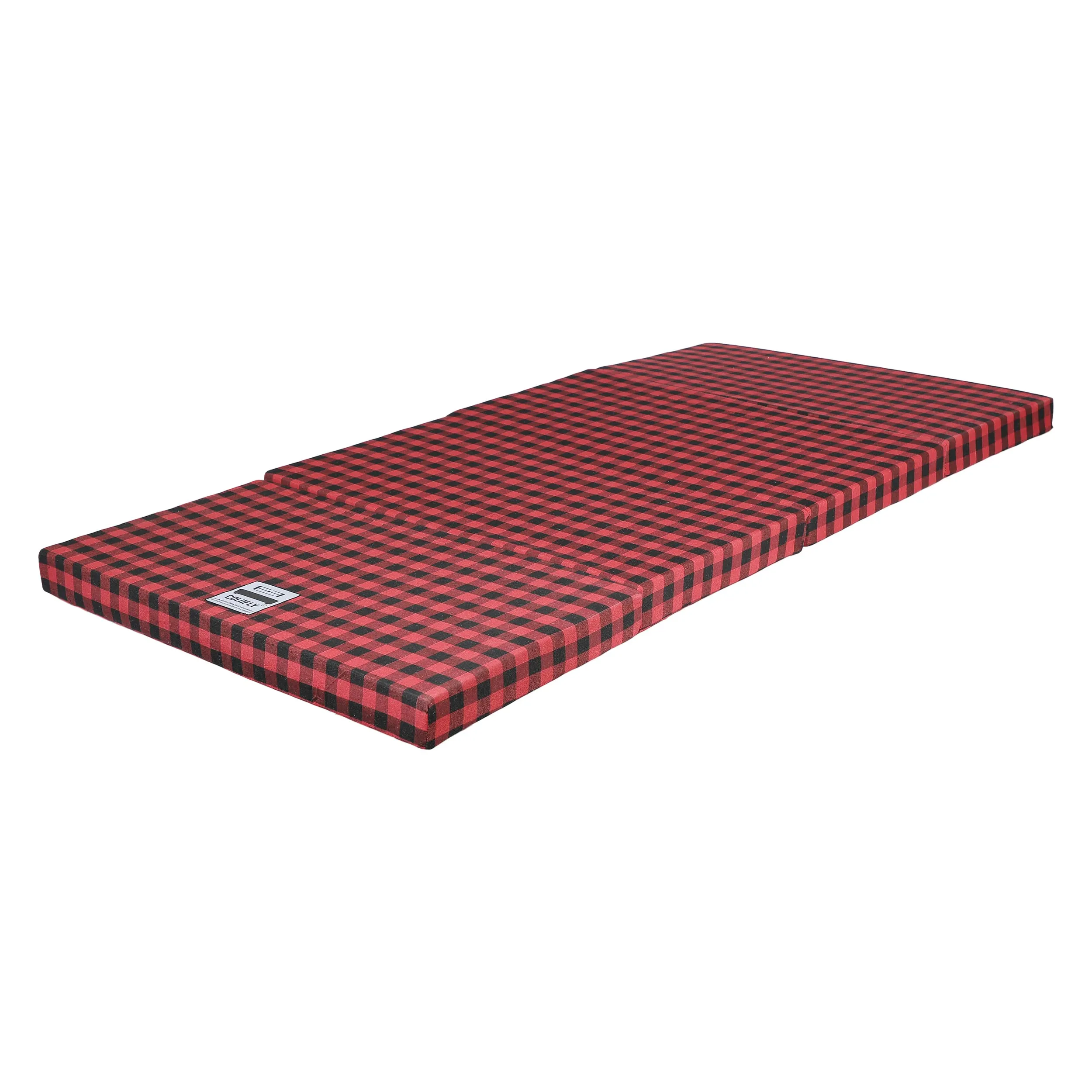 COLOFLY 2 Inch Dual Comfort Reversible Foldable UHD Foam Single Bed Mattress (4 Fold, Red & Black)