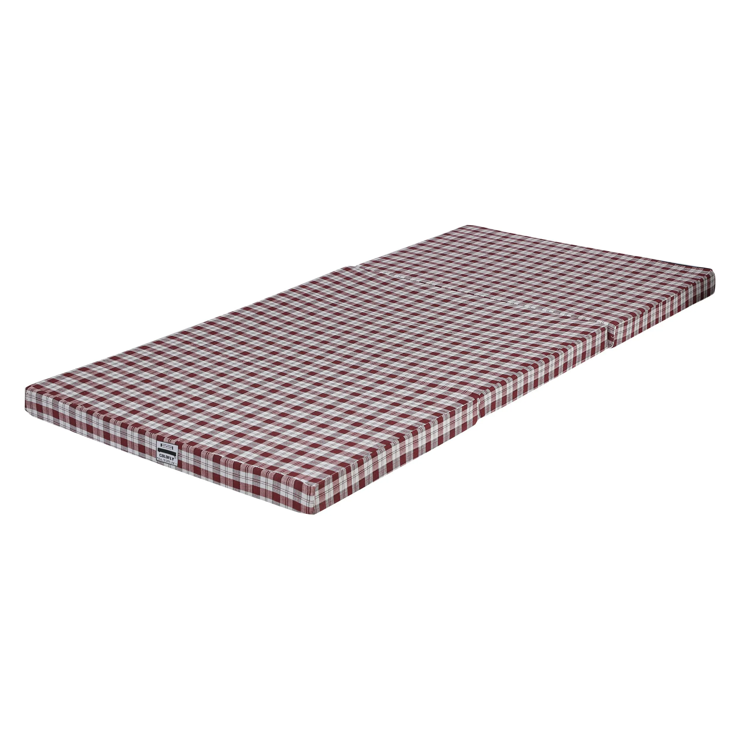 Colofly 2 Inch Three Fold Dual Comfort Reversible Uhd Foam Single Bed Mattress,72X35X2, Maroon