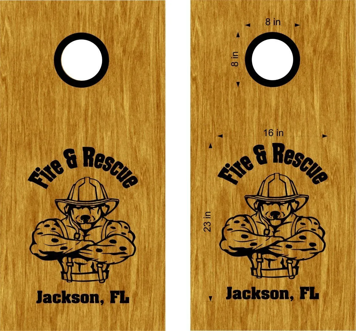 Cornhole Boards Decals Dalmatian Dog Fireman Firefighter Rescue FP22