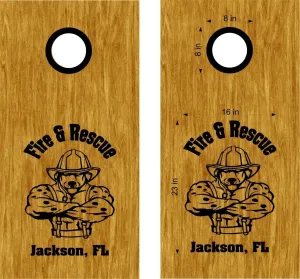 Cornhole Boards Decals Dalmatian Dog Fireman Firefighter Rescue FP22