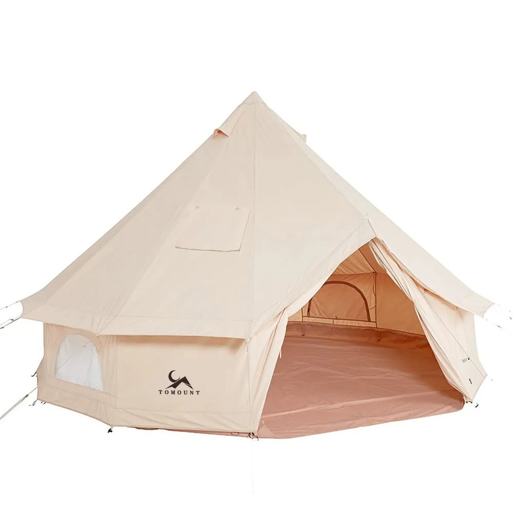 cozy Canvas Tent Bell Tent Yurt with Stove Jack Zipped Floor for Glamping 10ft/3m Dia 38LBS