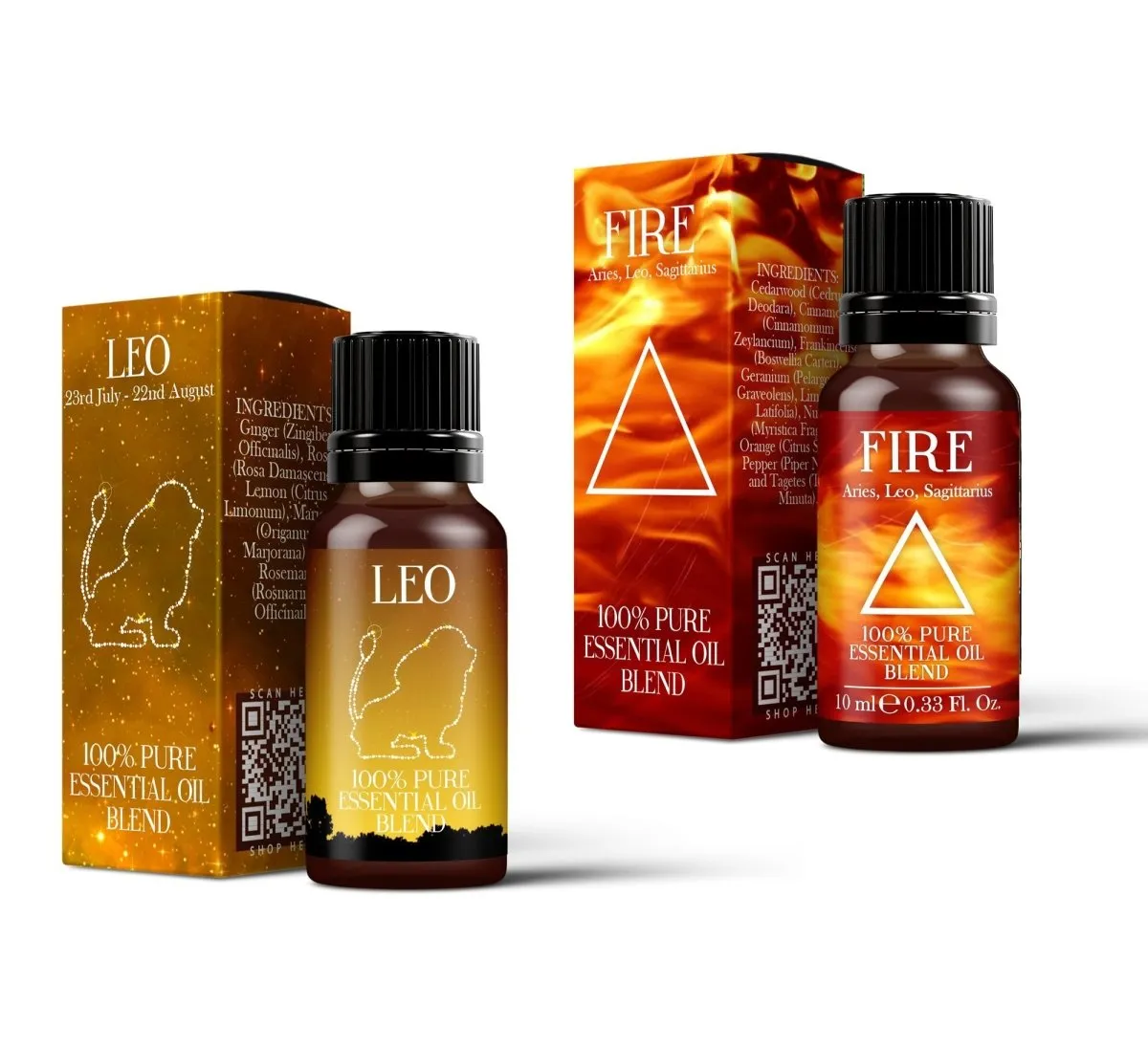 Fire Element & Leo Essential Oil Blend Twin Pack (2x10ml)