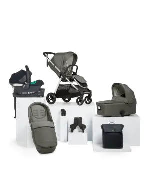 Flip XT³ Pushchair Complete Bundle with Cybex Aton B2 Car Seat & Base (7 Pieces) - Harbour Grey