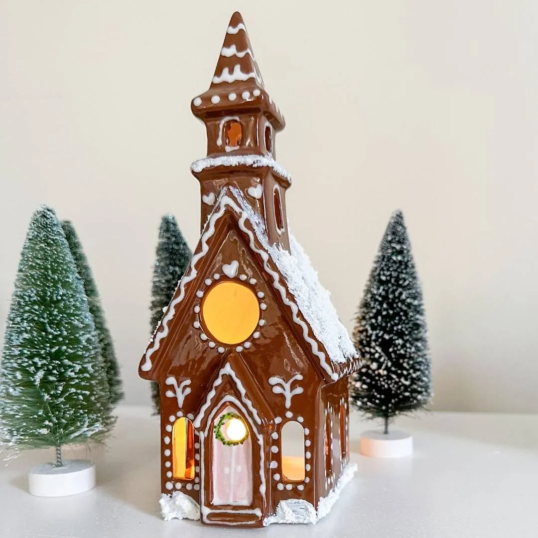 Gingerbread House Church Lantern