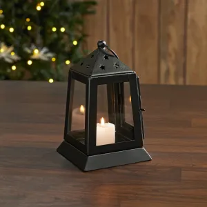 Metal Lantern Black Tealight Holder 7x4.5x4.5