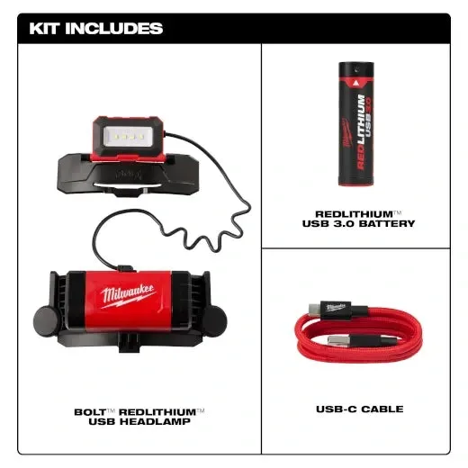 Milwaukee 2118-21 BOLT™ REDLITHIUM™ USB Headlamp