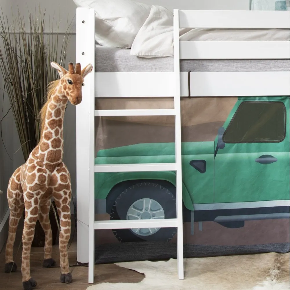 Moro Cabin Bed Midsleeper with Safari Overland Off Road Package in Classic White