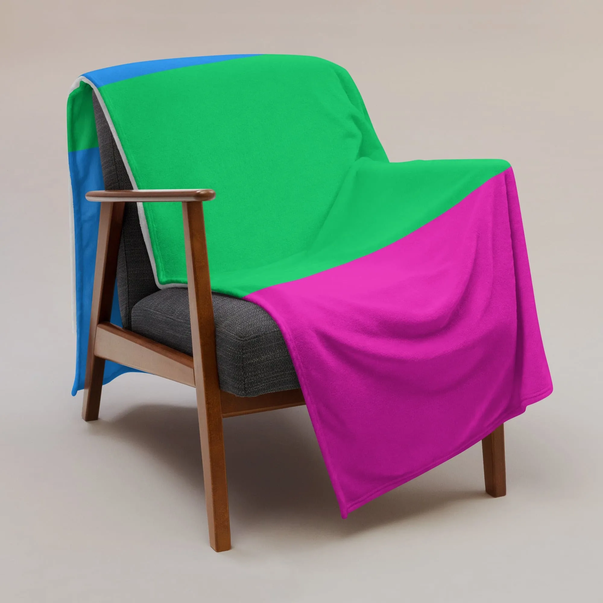 Polysexual Poly Pride Flag Throw Blanket