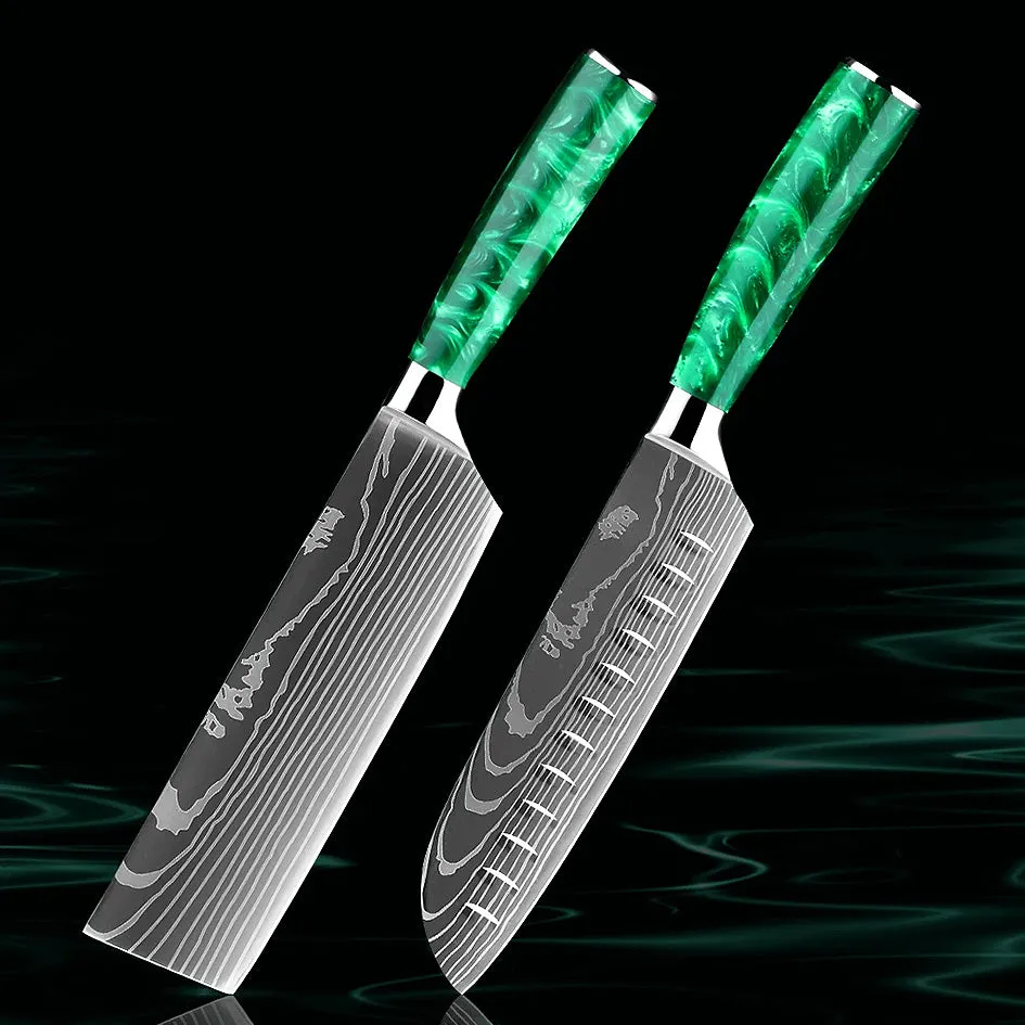 Razor Sharp Kitchen Knife Green