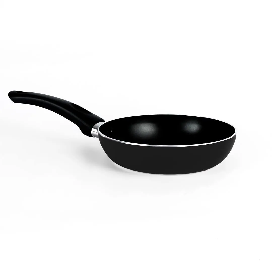 SAVYA HOME Non Stick Frying Pan | 26 cm | Stove & Induction Cookware | Minimal Oil Cooking | Easy Grip Handle | 3 Layer Non Stick Coating | Non-Toxic & Lightweight | 2 Year Warranty| Black Colour