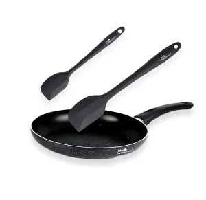 The Better Home Silicon Spatula Set for Non Stick Pans | Heat Resistant, Durable, Flexible Cookware Set | BPA Free & Odourless Non Stick Utensil Set for Cooking (with Frying Pan)