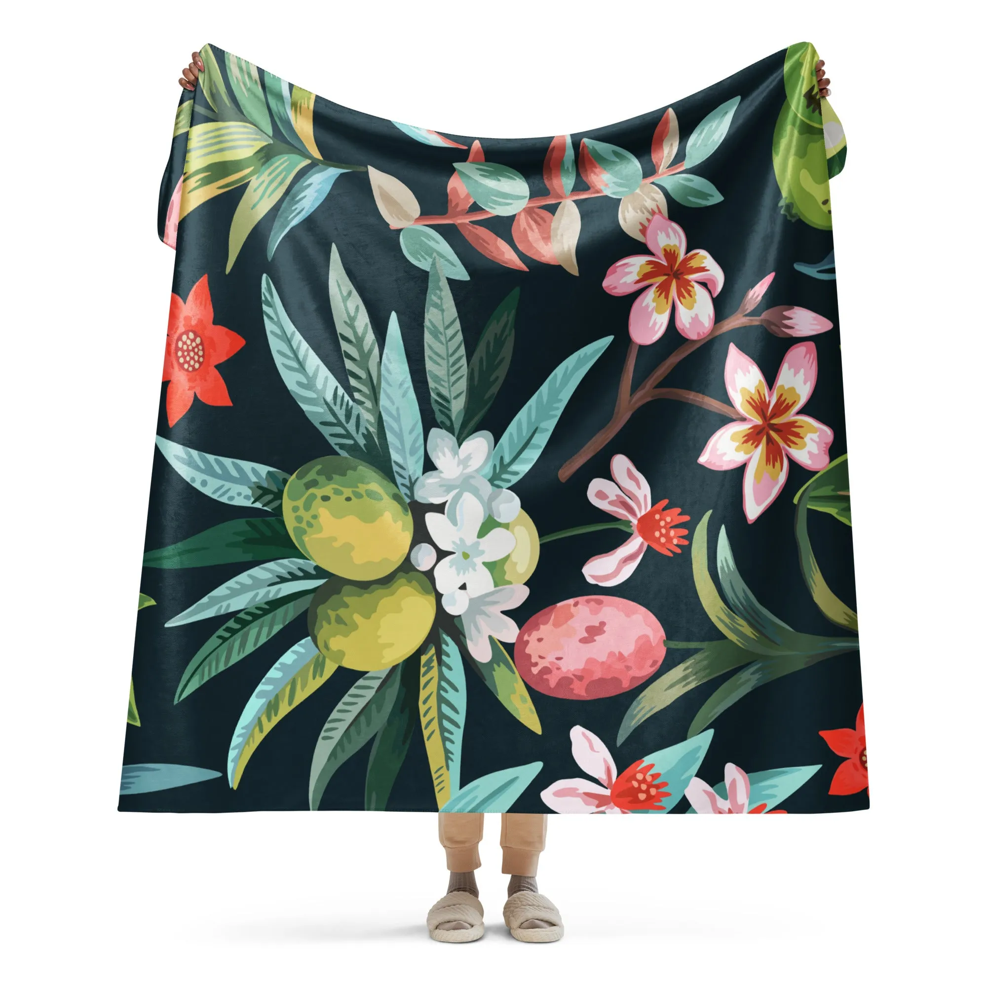 Tropical Sherpa blanket lioness-love