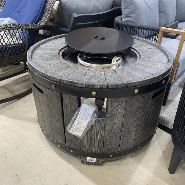 Wine Barrel Fire Table