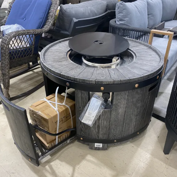 Wine Barrel Fire Table