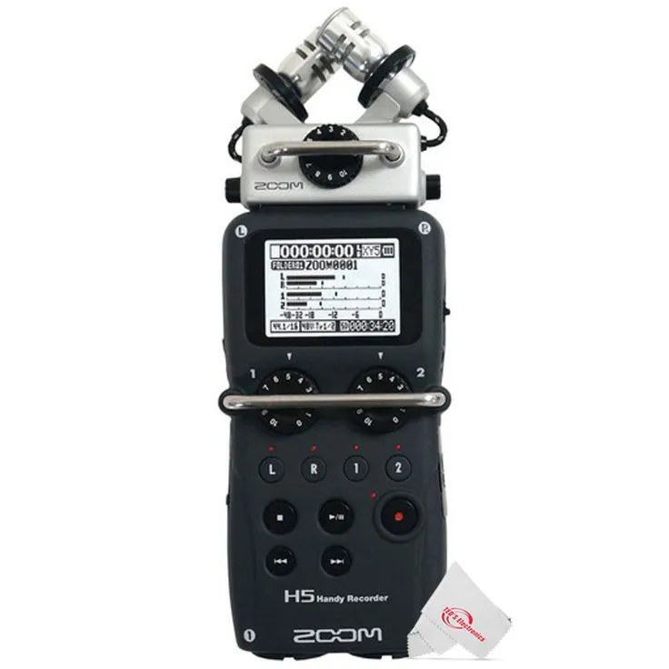 Zoom H5 4-Input / 4-Track Portable Handy Digital Recorder   ZOOM H5 Accessory Pack Microphone Windscreen Remote Control